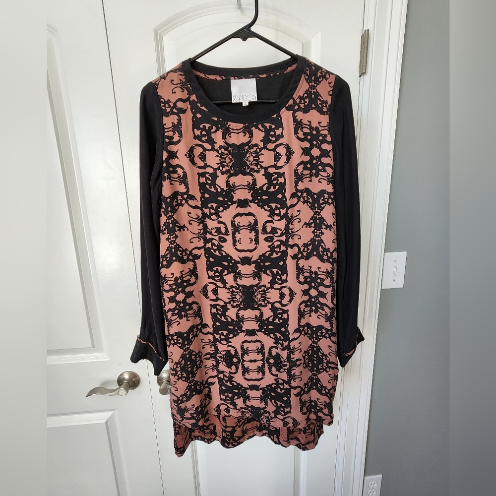 Addison Hi Low Print Silk Dress